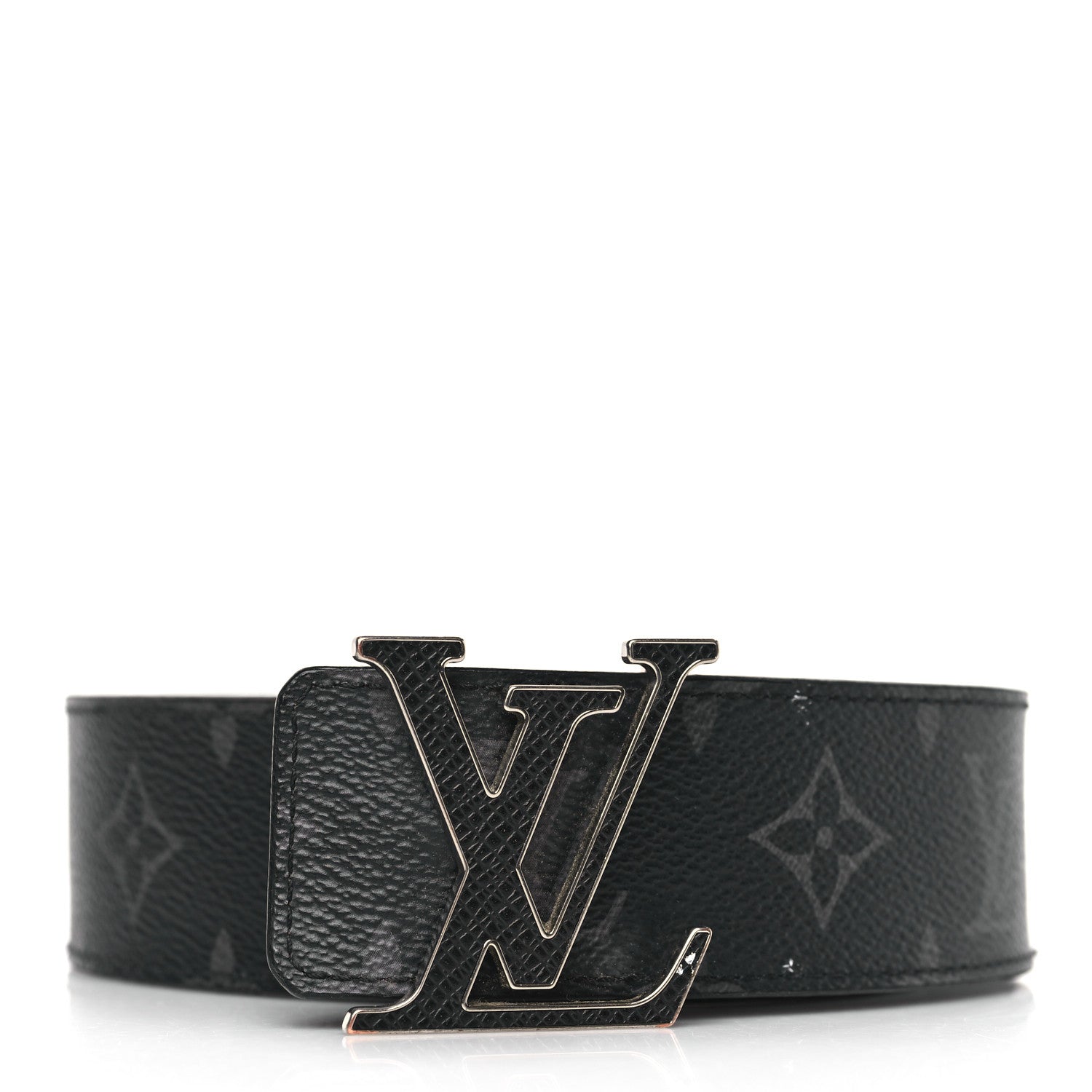 Louis Vuitton Monogram Eclipse Taigarama 40mm LV Initiales Reversible Belt 100 40 Black 1 of 7
