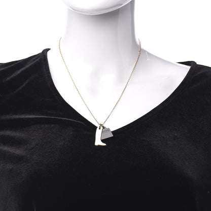 Hermes Permabrass Buffalo Horn Amulette Maroquinier PM Pendant Necklace 2 of 6