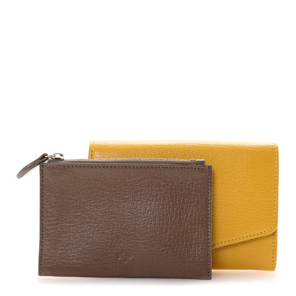 Mulberry Glossy Goatskin Dome Rivet French Purse Wallet Yellow 3 of 7