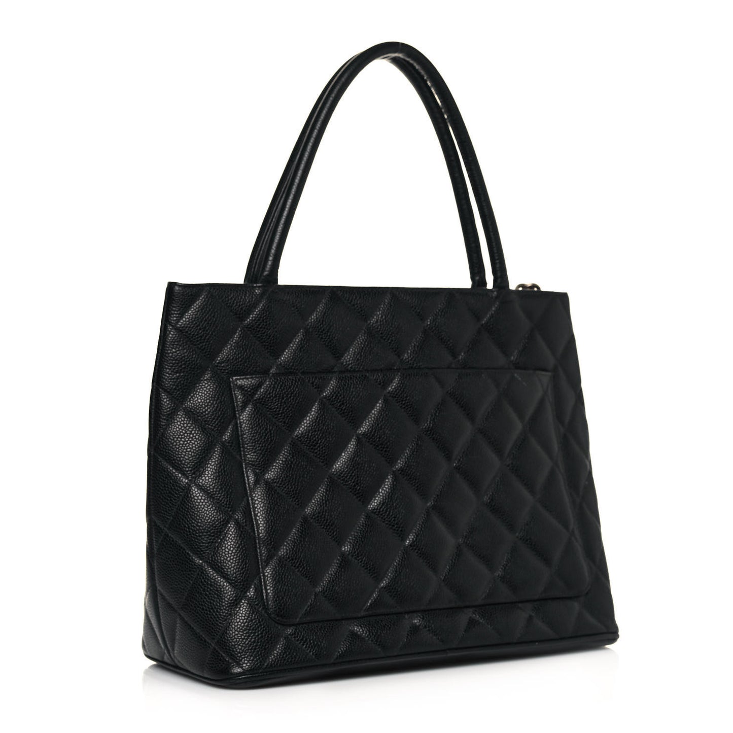 Caviar Quilted Medallion Tote Black