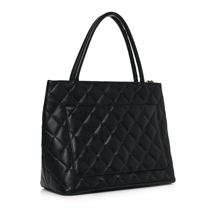 Chanel Caviar Quilted Medallion Tote Black 3 of 14