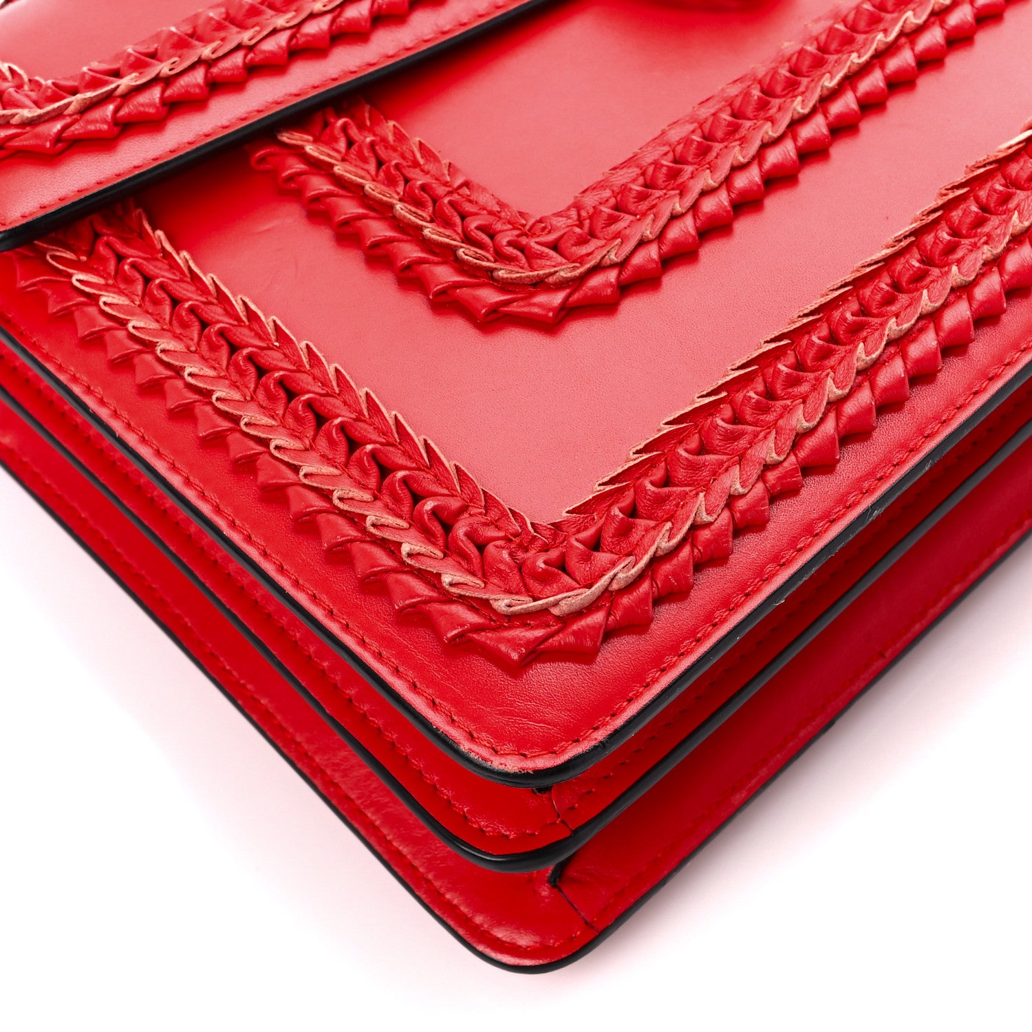 Bulgari Calfskin Plisse Serpenti Forever Crossbody Bag Red 11 of 12