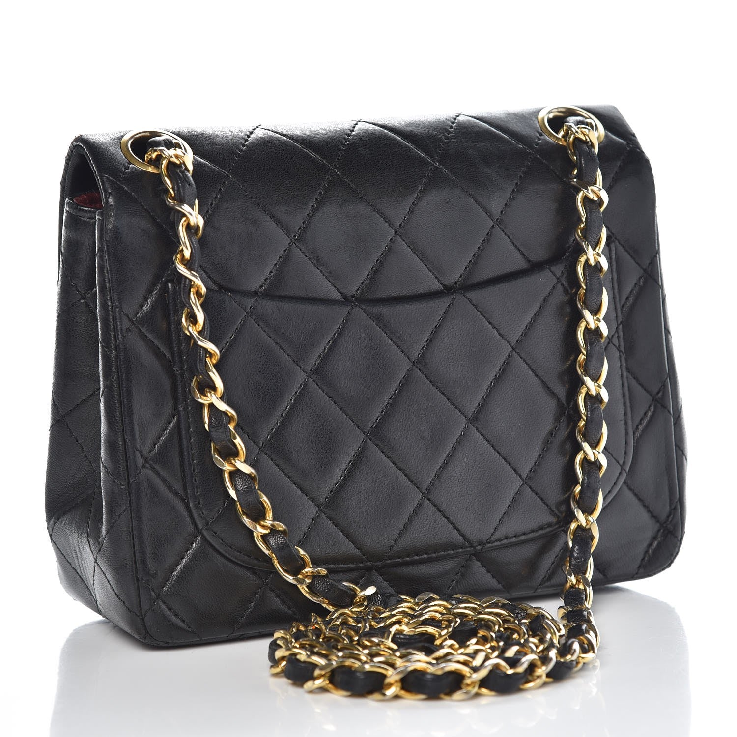Chanel Lambskin Quilted Mini Square Flap Black 3 of 11
