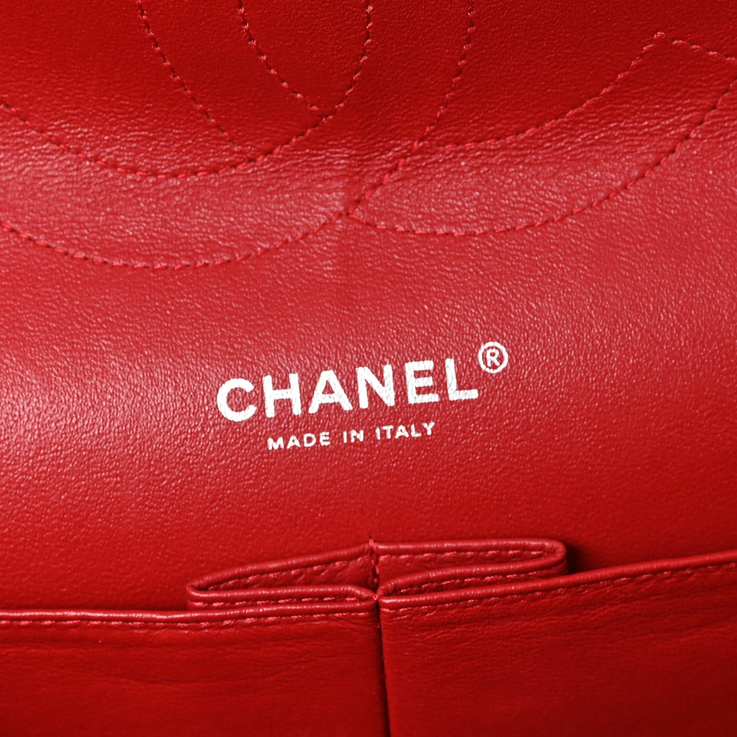 Patent Quilted Jumbo Double Flap Red