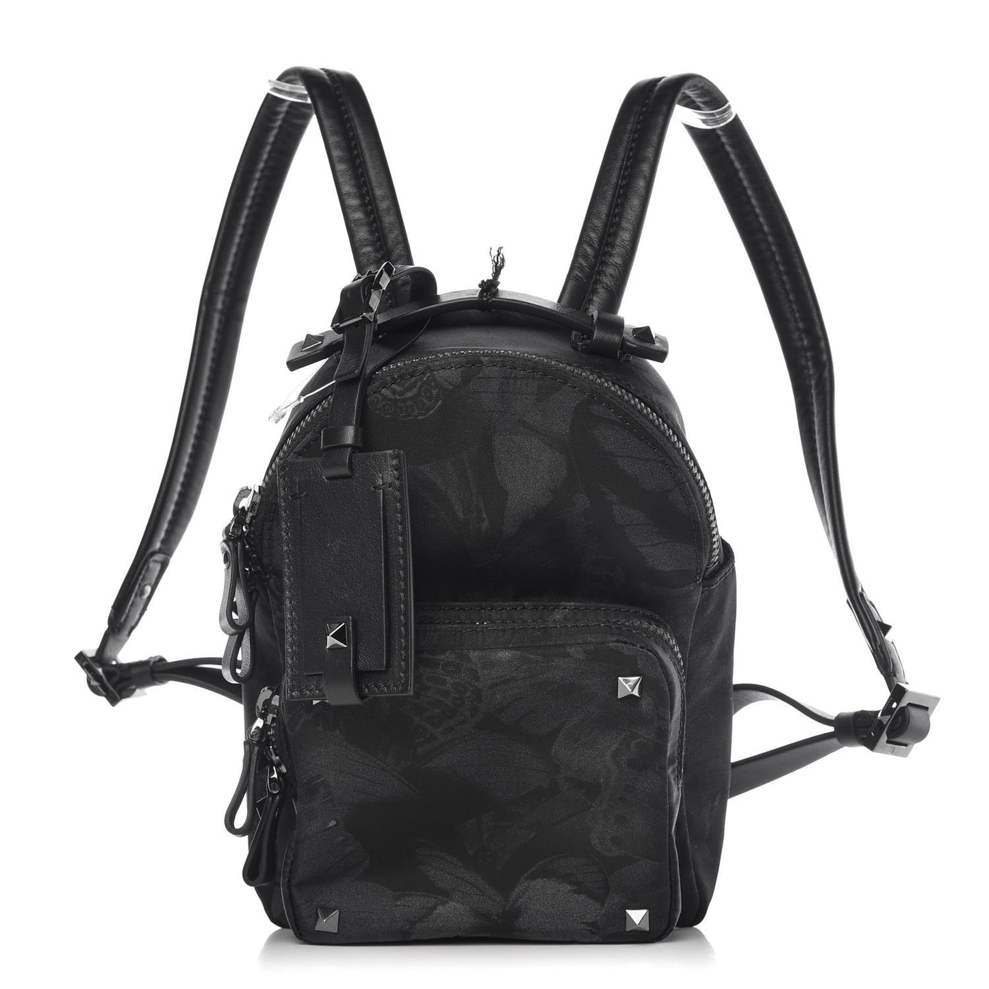 Nylon Camubutterfly Mini Backpack Black