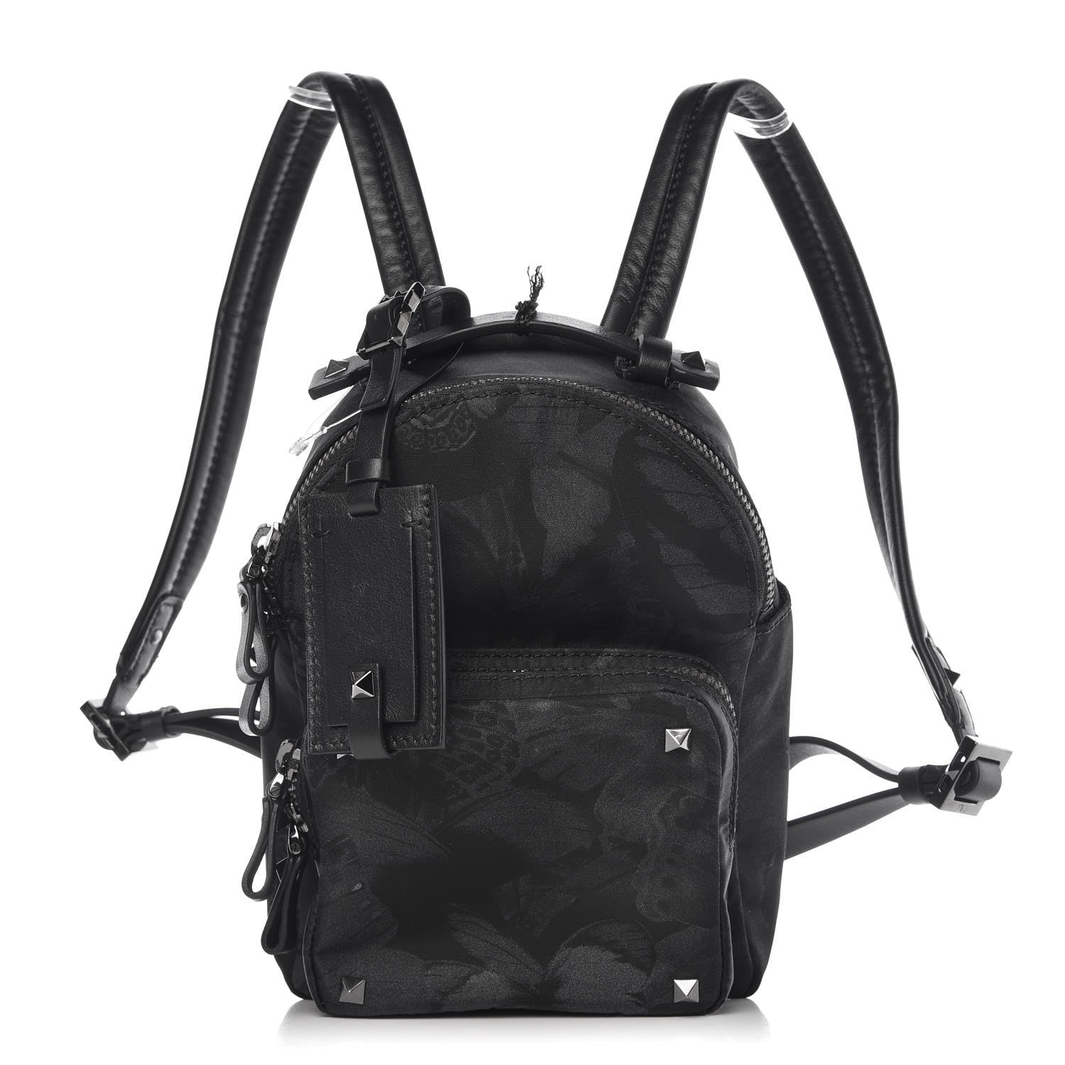 Valentino Garavani Nylon Camubutterfly Mini Backpack Black 1 of 7