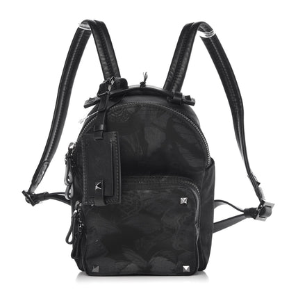 Valentino Garavani Nylon Camubutterfly Mini Backpack Black 1 of 7