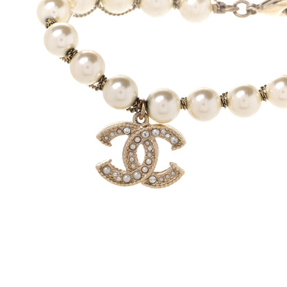 Chanel Pearl Crystal CC Bracelet Gold 4 of 6