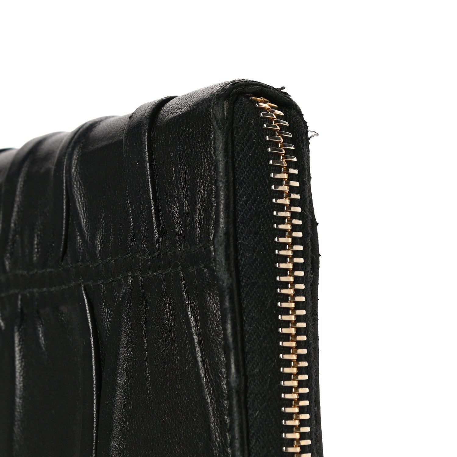 Prada Nappa Gaufre Zip Around Wallet Black 22 of 23
