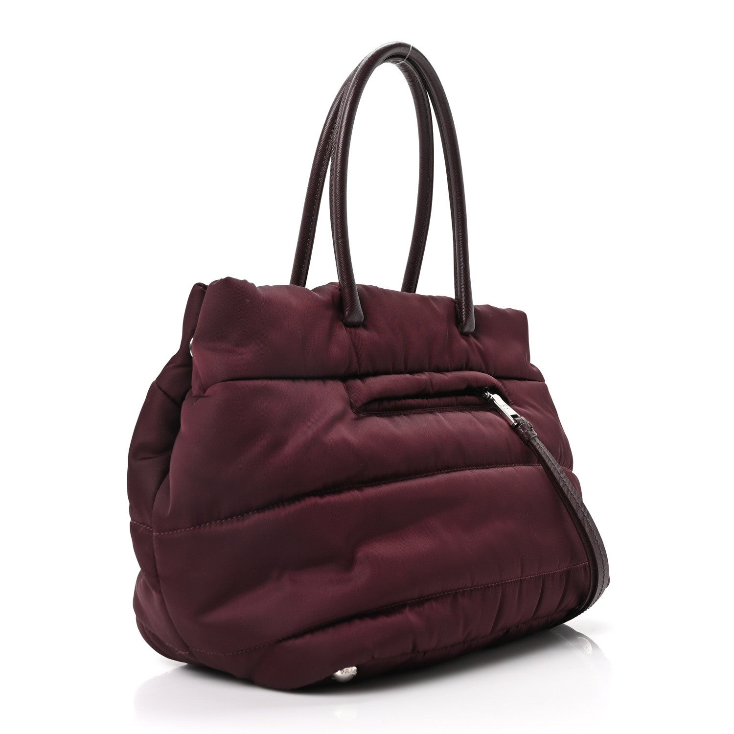 Prada Tessuto Nylon Bomber Tote Bordeaux 3 of 10