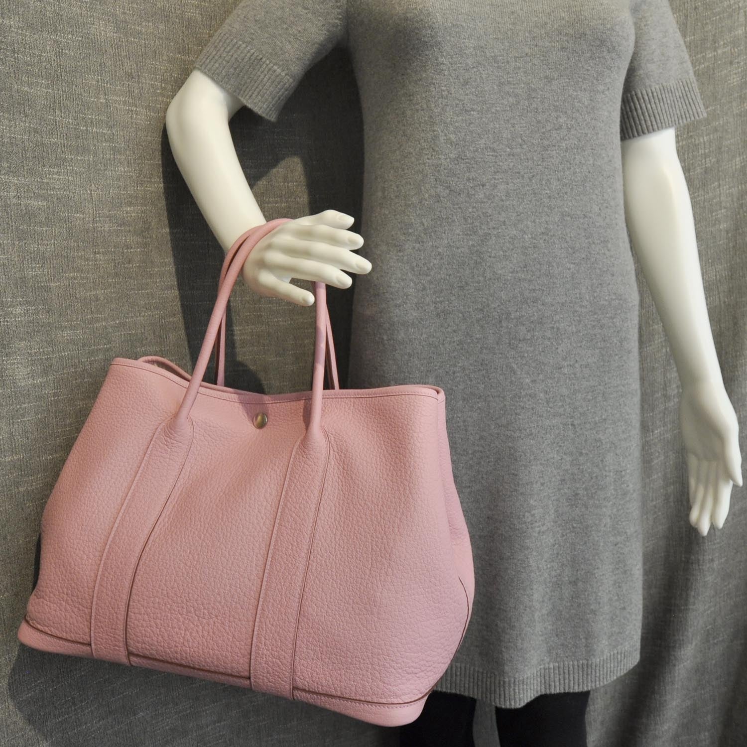 Hermes Buffalo Leather Garden Party Tote 36 5P Pink 3 of 10