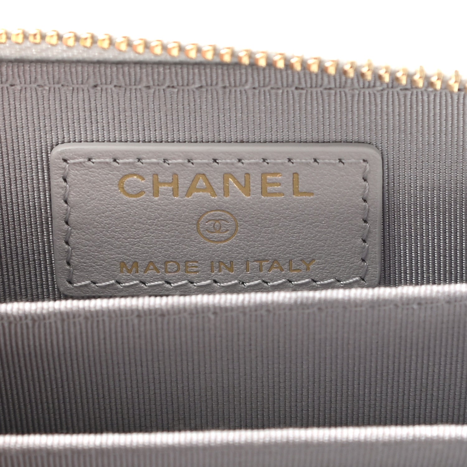 Chanel Caviar Quilted Zip Coin Purse Grey 6 of 7