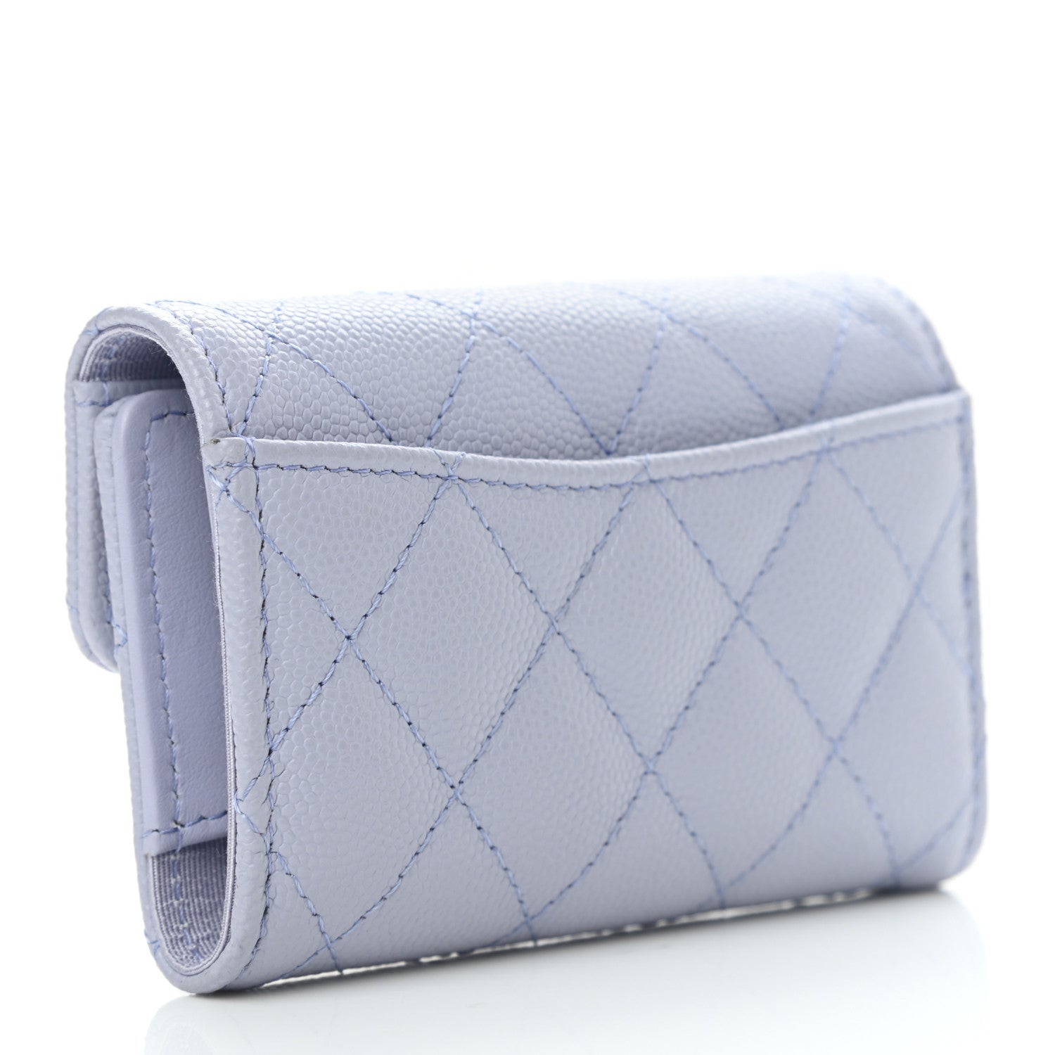 Chanel Caviar Quilted Classic 4 Key Holder Wallet Light Purple 3 of 10