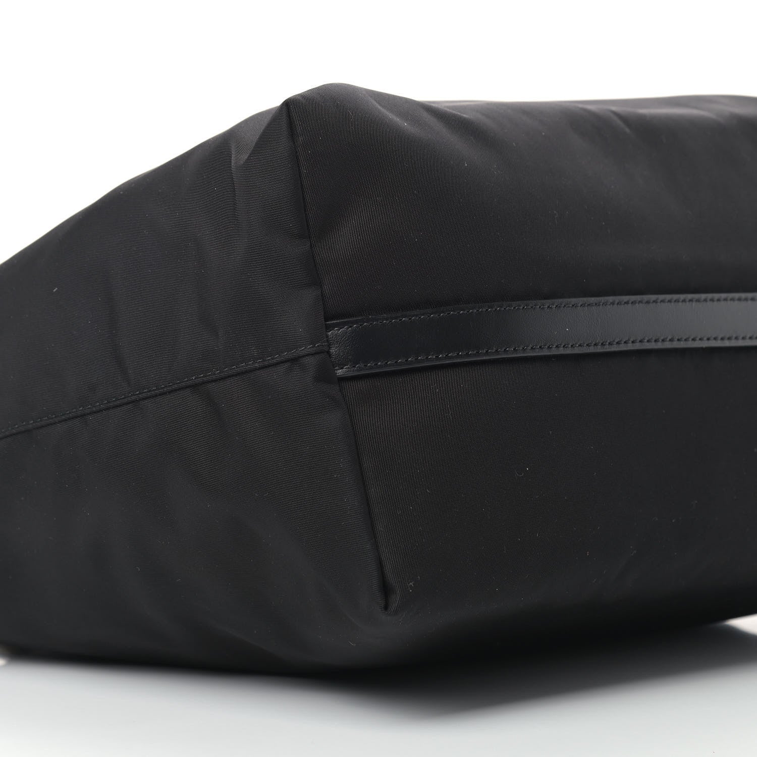 Prada Tessuto Nylon Calfskin Shopping Tote Black 9 of 10