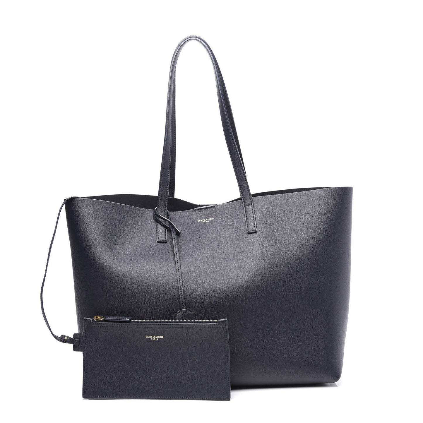 Calfskin Large Shopping Tote Black