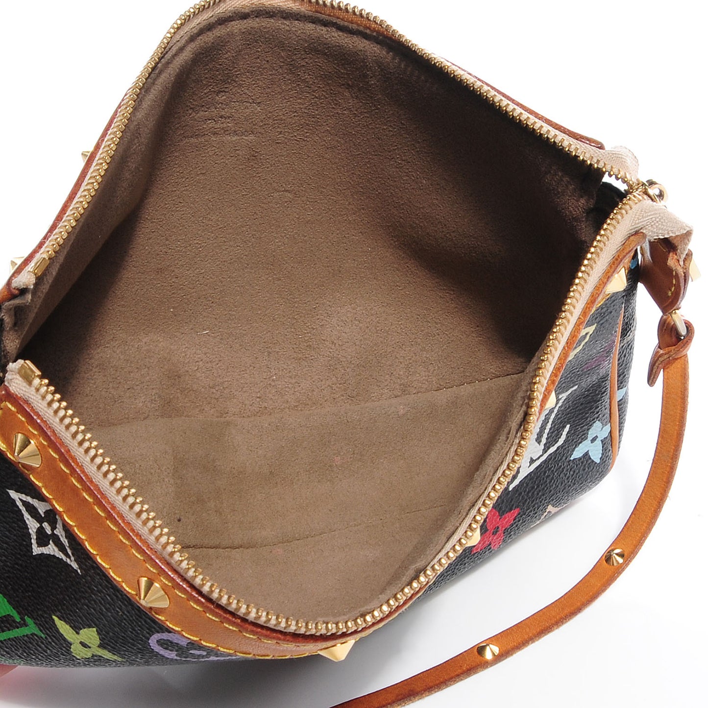 Monogram Multicolor Pochette Accessories Black