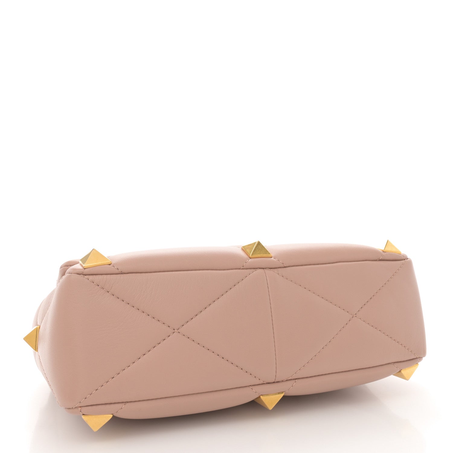 Valentino Garavani Nappa Large Roman Stud Shoulder Bag Rose Cannelle 4 of 9