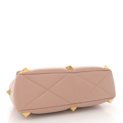 Valentino Garavani Nappa Large Roman Stud Shoulder Bag Rose Cannelle 4 of 9