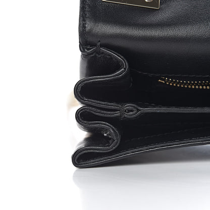 Valentino Garavani Vitello Flap Accordion Shoulder Flap Black 15 of 25