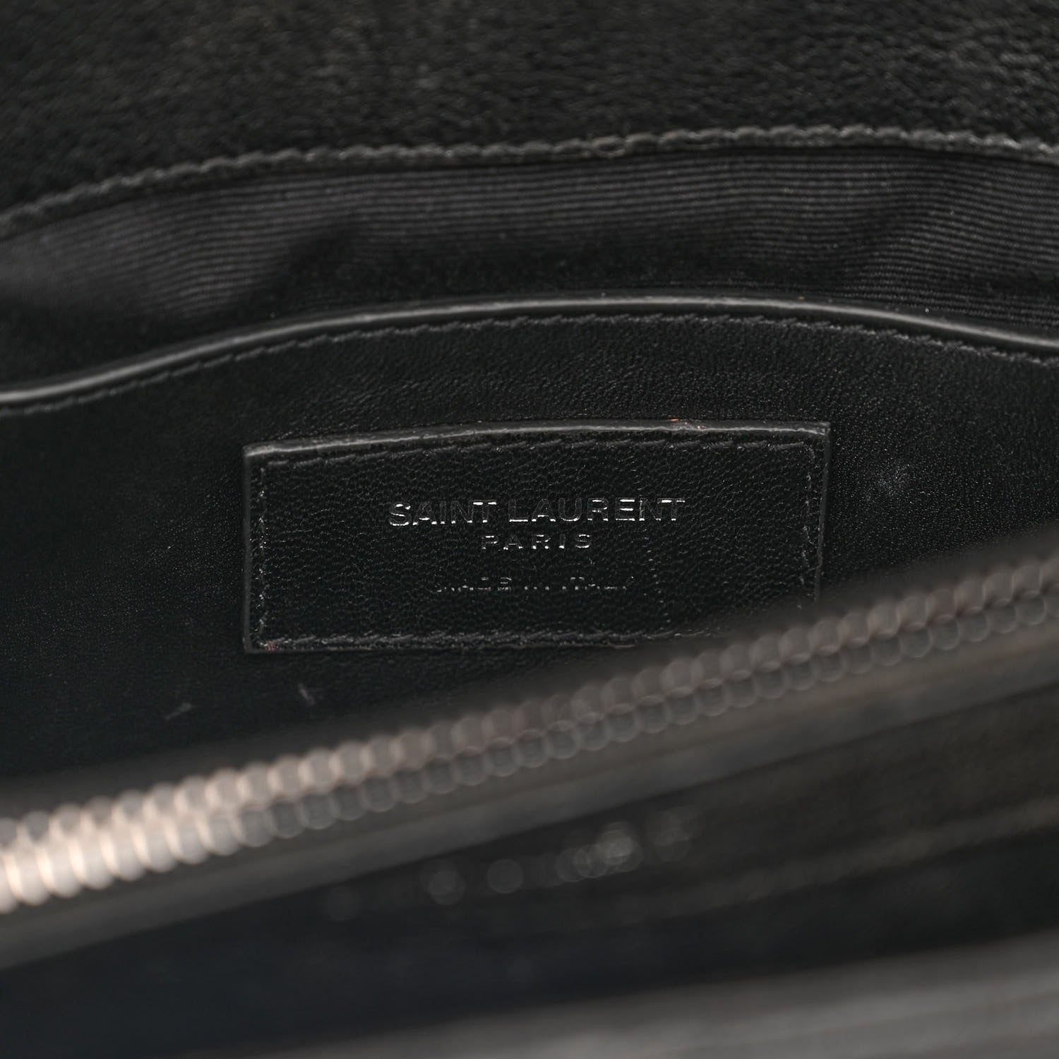 Saint Laurent Calfskin Matelasse Diamond Quilted Monogram Medium College Bag Black 6 of 12