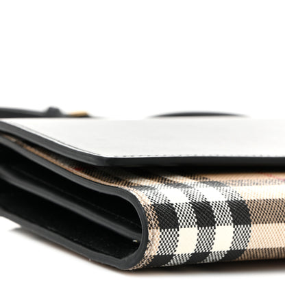 Burberry Calfskin Vintage Check Hannah Wallet with Detachable Strap Black 8 of 10