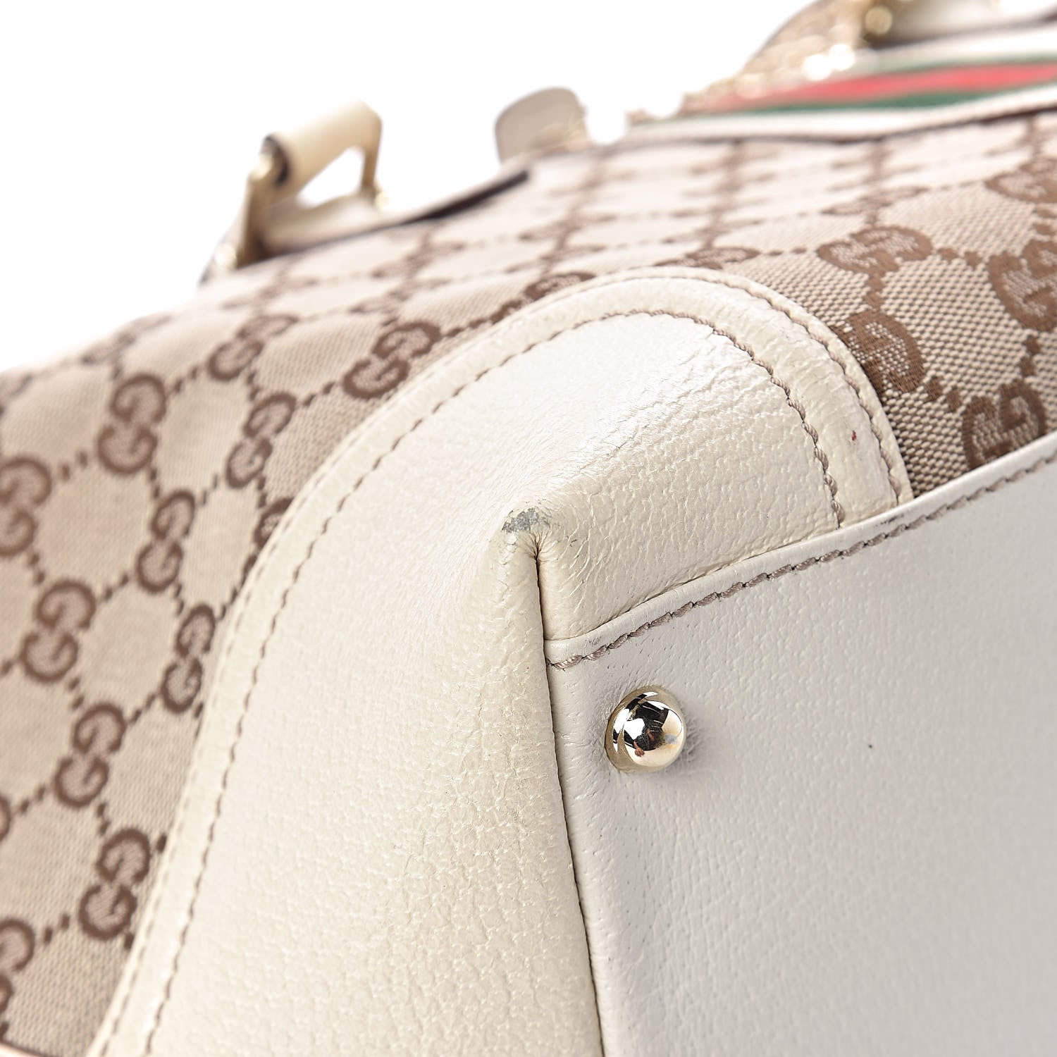 Gucci Monogram Web Large Treasure Boston Tote Beige 12 of 17