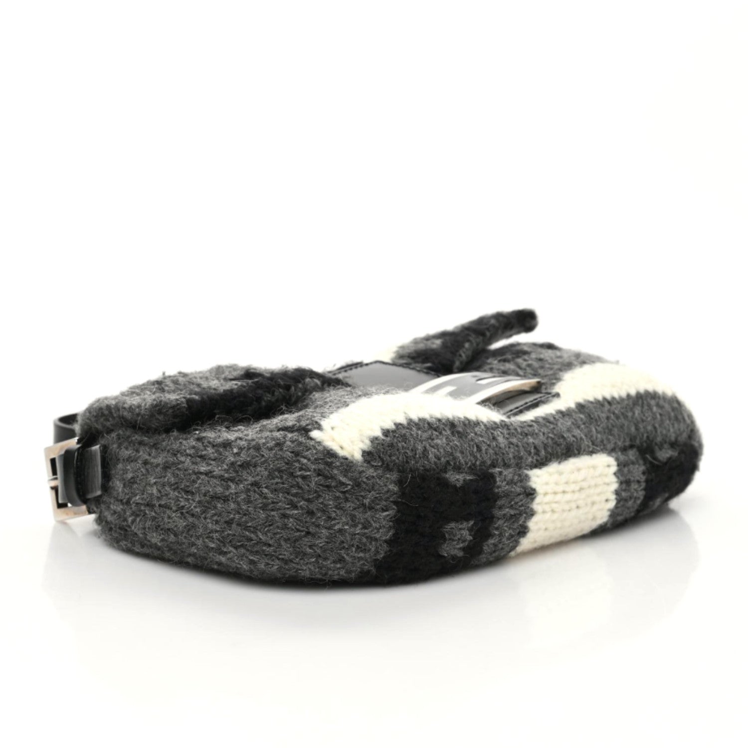 Fendi Wool Knit Mama Baguette Grey 3 of 7