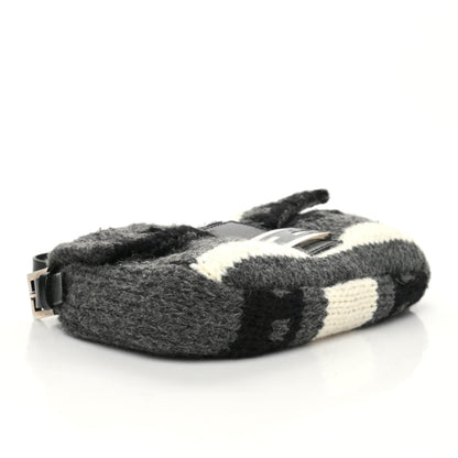 Fendi Wool Knit Mama Baguette Grey 3 of 7