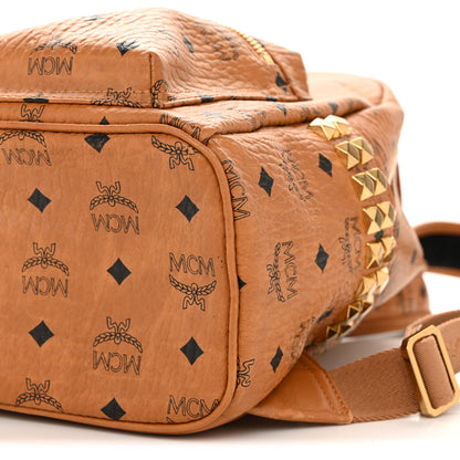 MCM Visetos Small Side Stud Stark Backpack Cognac 9 of 14