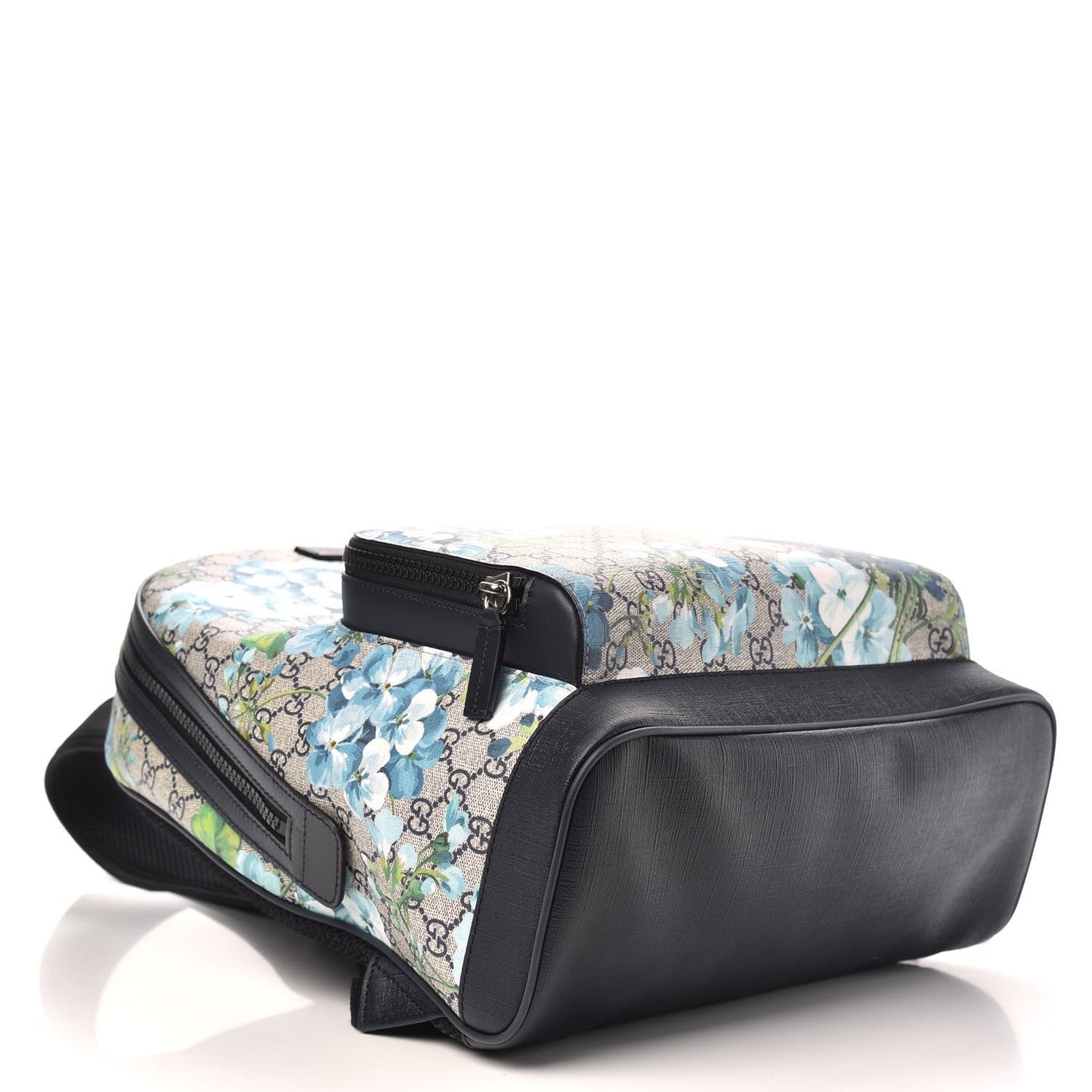GG Supreme Monogram Blooms Medium Day Backpack Beige Blue Navy