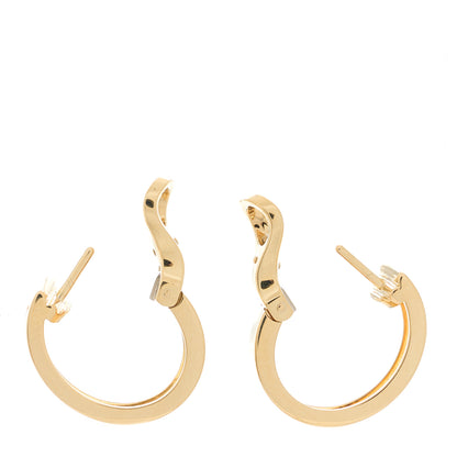 Cartier 18K Yellow Gold 5.5mm LOVE French Clip Hoop Earrings 3 of 5