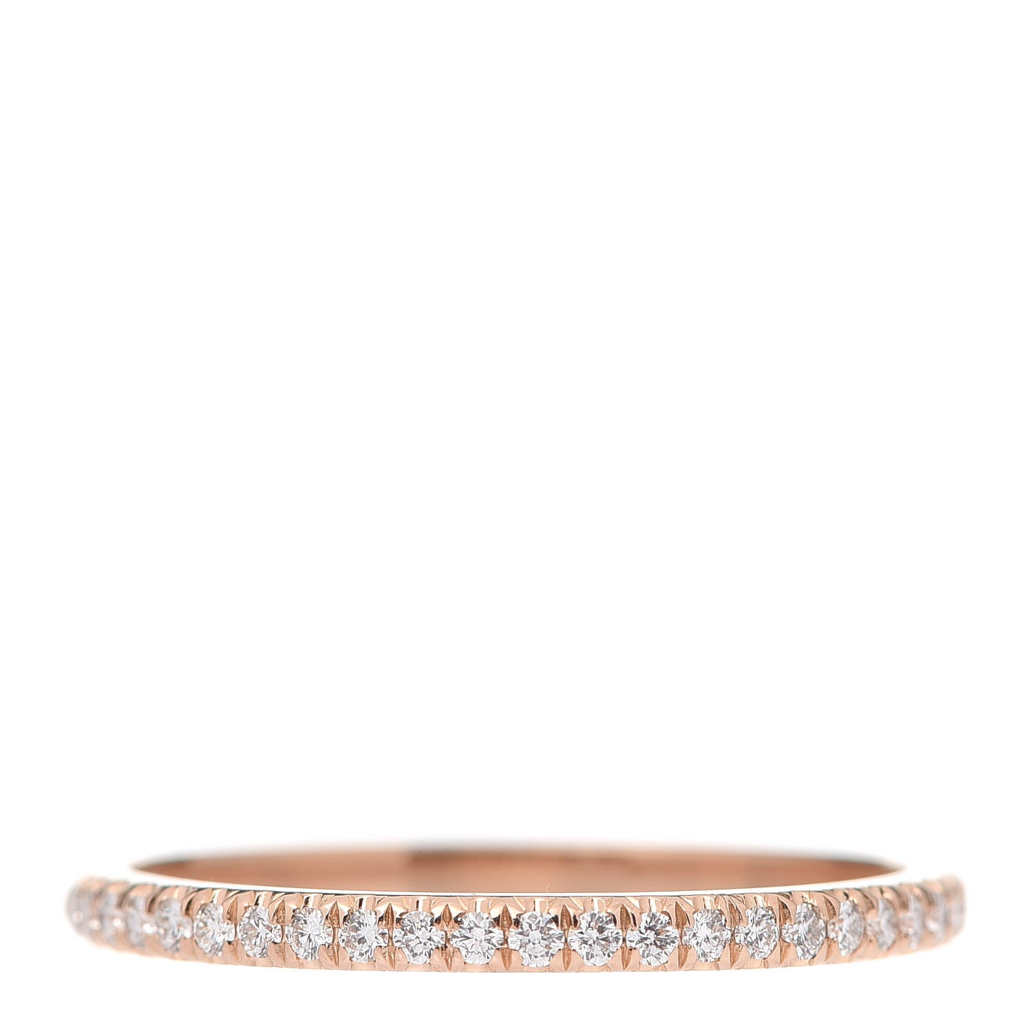 Tiffany 18K Rose Gold Diamond .20ctw Soleste Half Eternity Band Ring 62 10 1 of 5