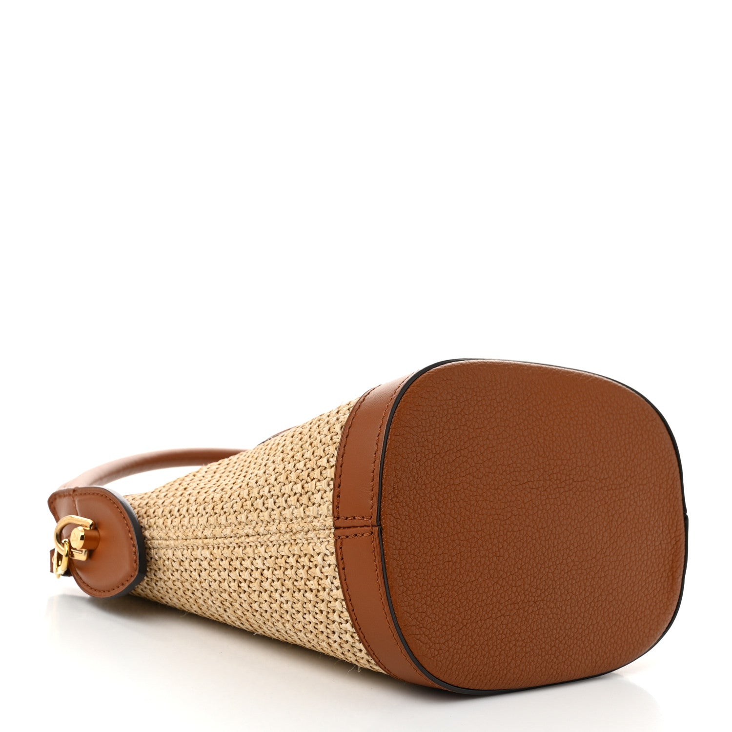 Louis Vuitton Kitted Raffia Petit Bucket Caramel 4 of 9