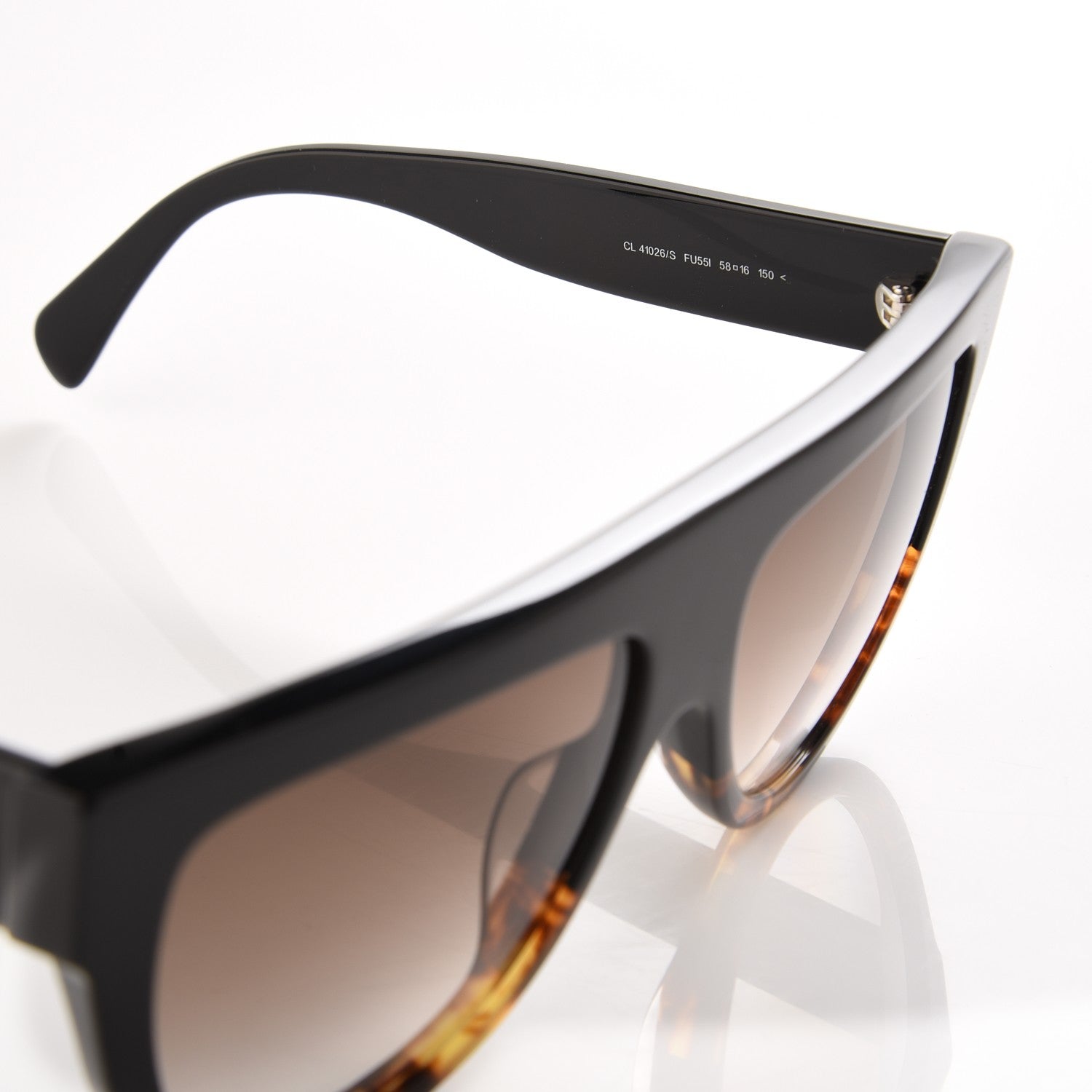 Celine Shadow Sunglasses CL 41026/S Black Havana 5 of 7