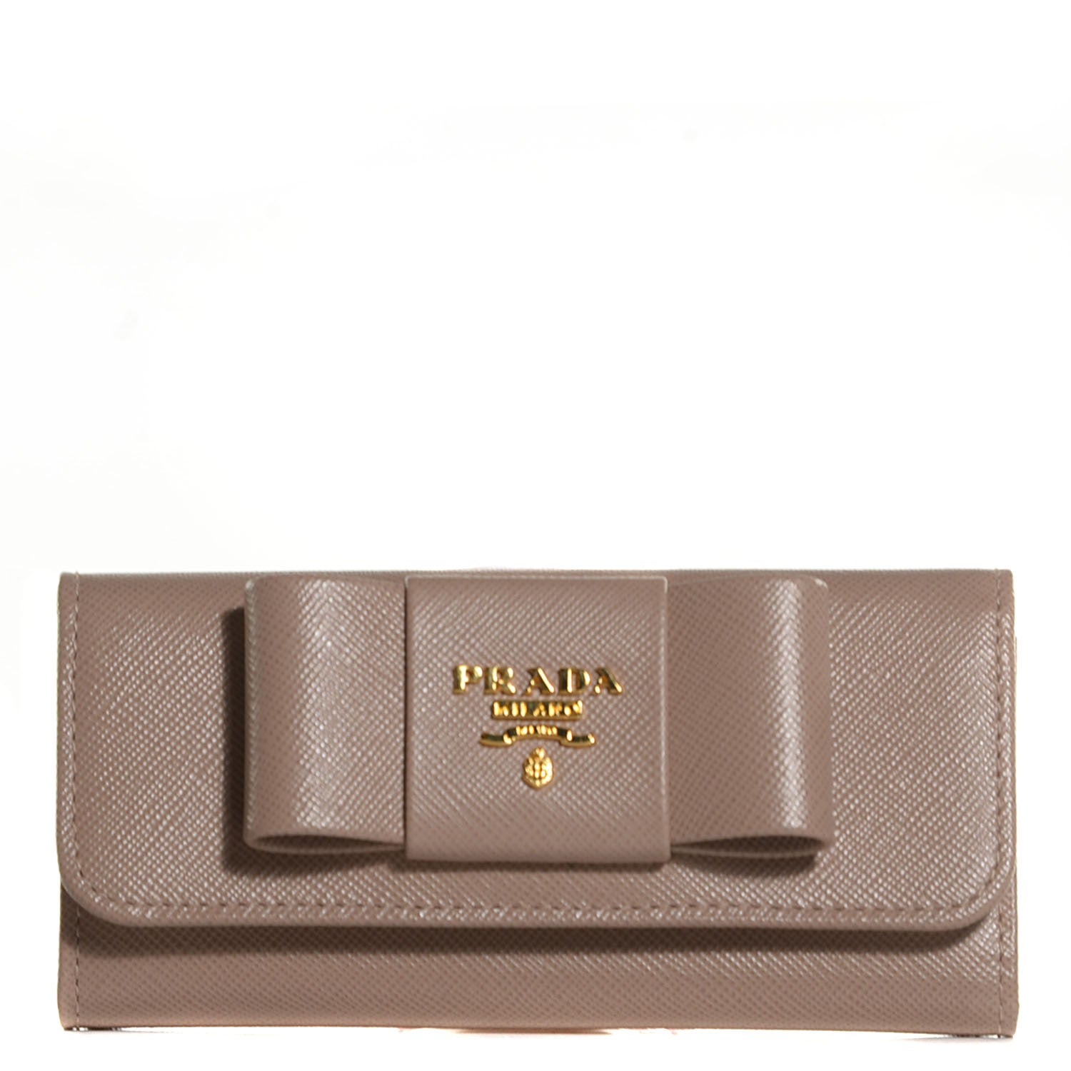 Prada Saffiano Fiocco Bow Metal 6 Key Holder Cammeo 1 of 8
