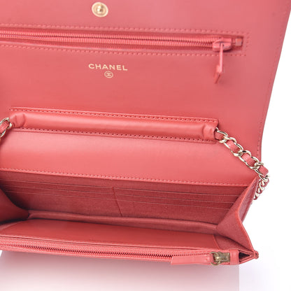 Chanel Caviar Timeless CC Wallet On Chain WOC Pink 5 of 10