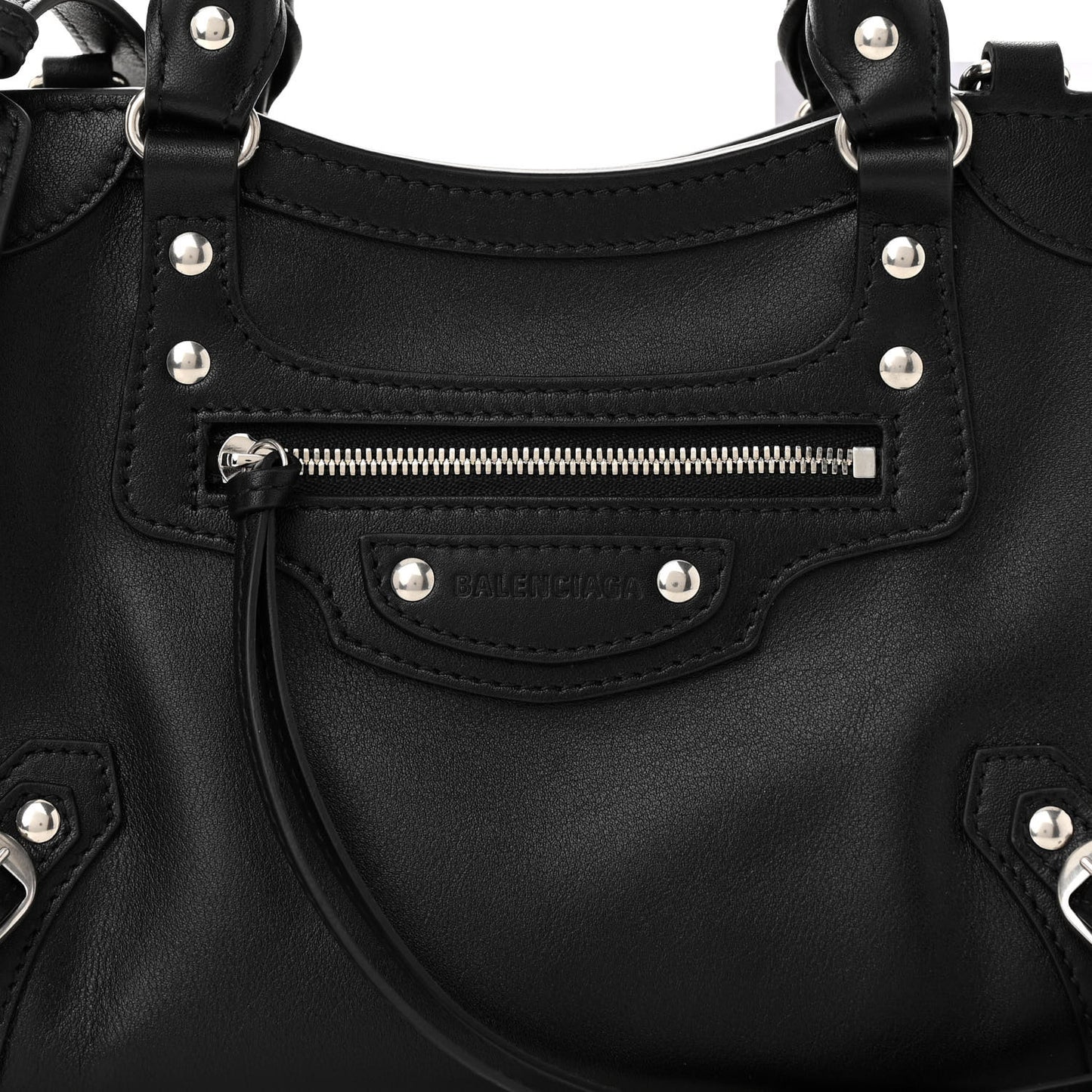 Smooth Calfskin Silver Hardware XS Neo Classic City Black
