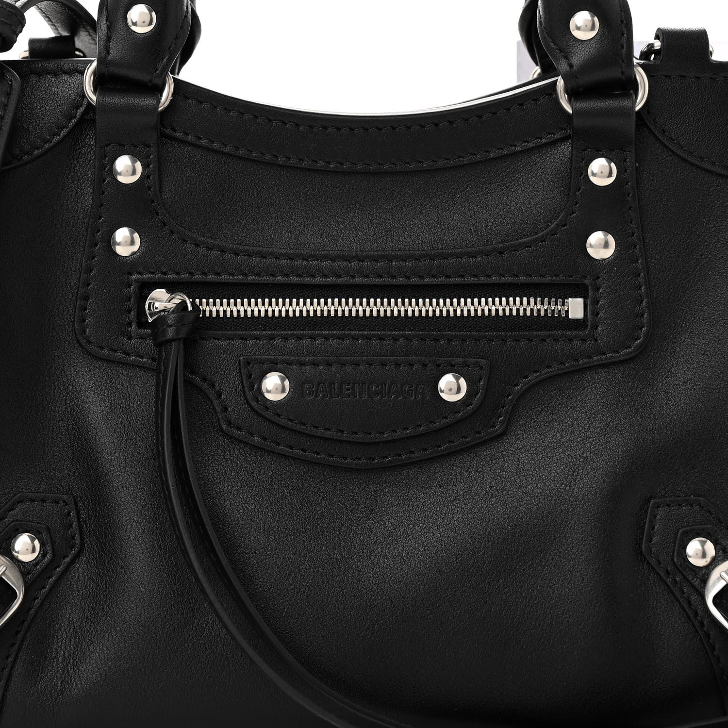 Balenciaga Smooth Calfskin Silver Hardware XS Neo Classic City Black 7 of 10