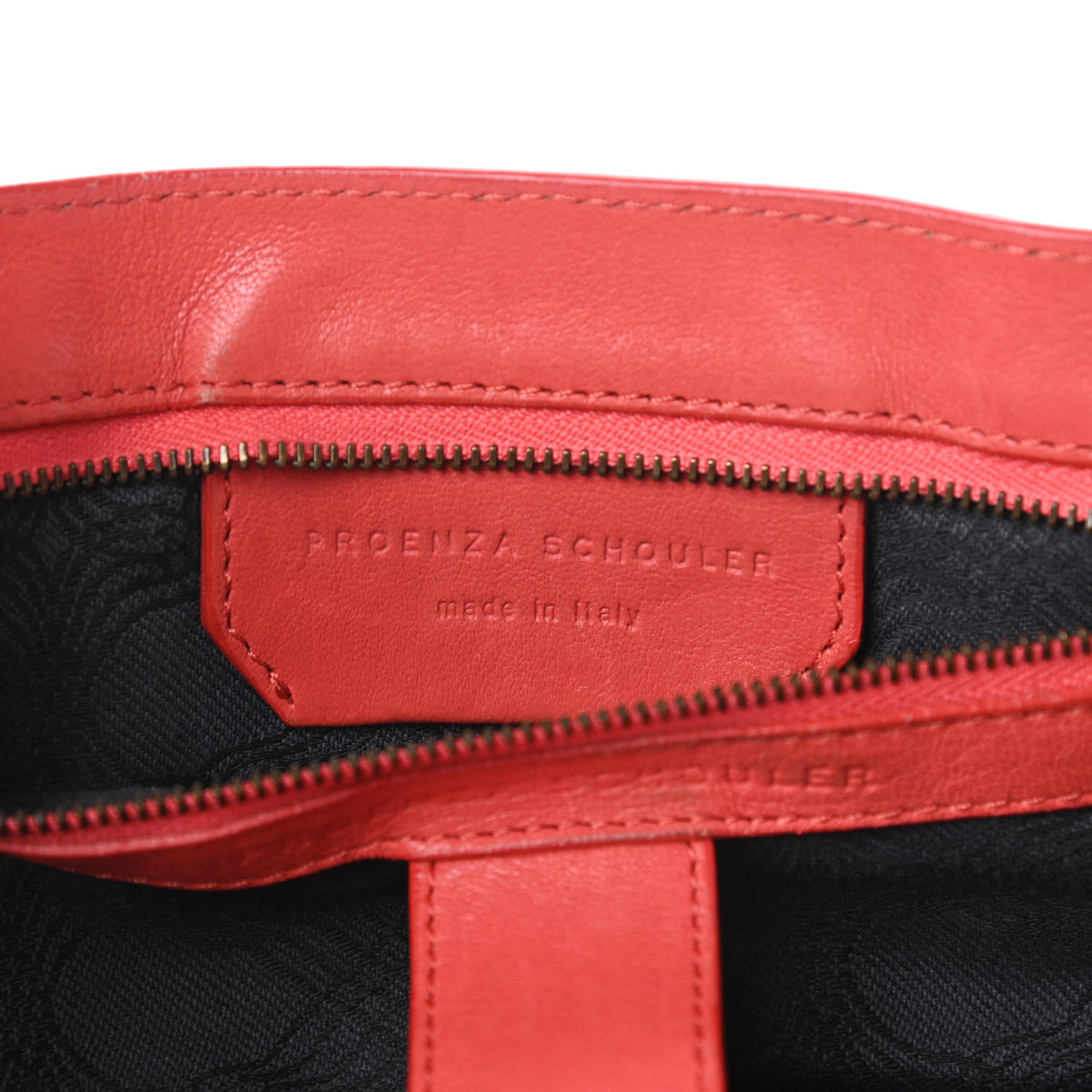 Lambskin Medium PS1 Satchel Deep Coral