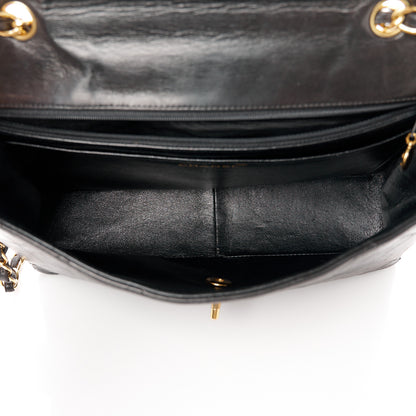 Chanel Lambskin Quilted XL Jumbo Single Flap Black 5 of 12