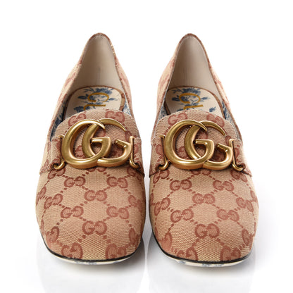 Gucci Monogram GG Victoire 55mm Loafer Pumps 39 Beige Ruggine 2 of 8