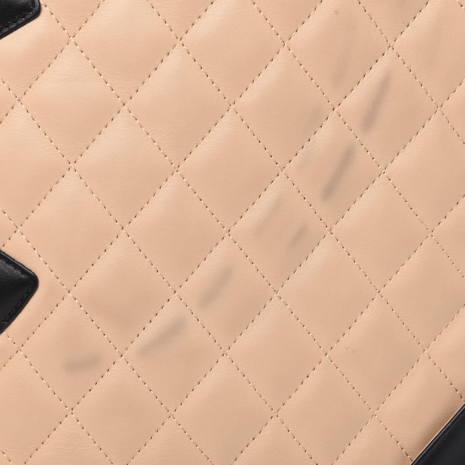 Chanel Calfskin Quilted Large Cambon Tote Beige Black 14 of 15