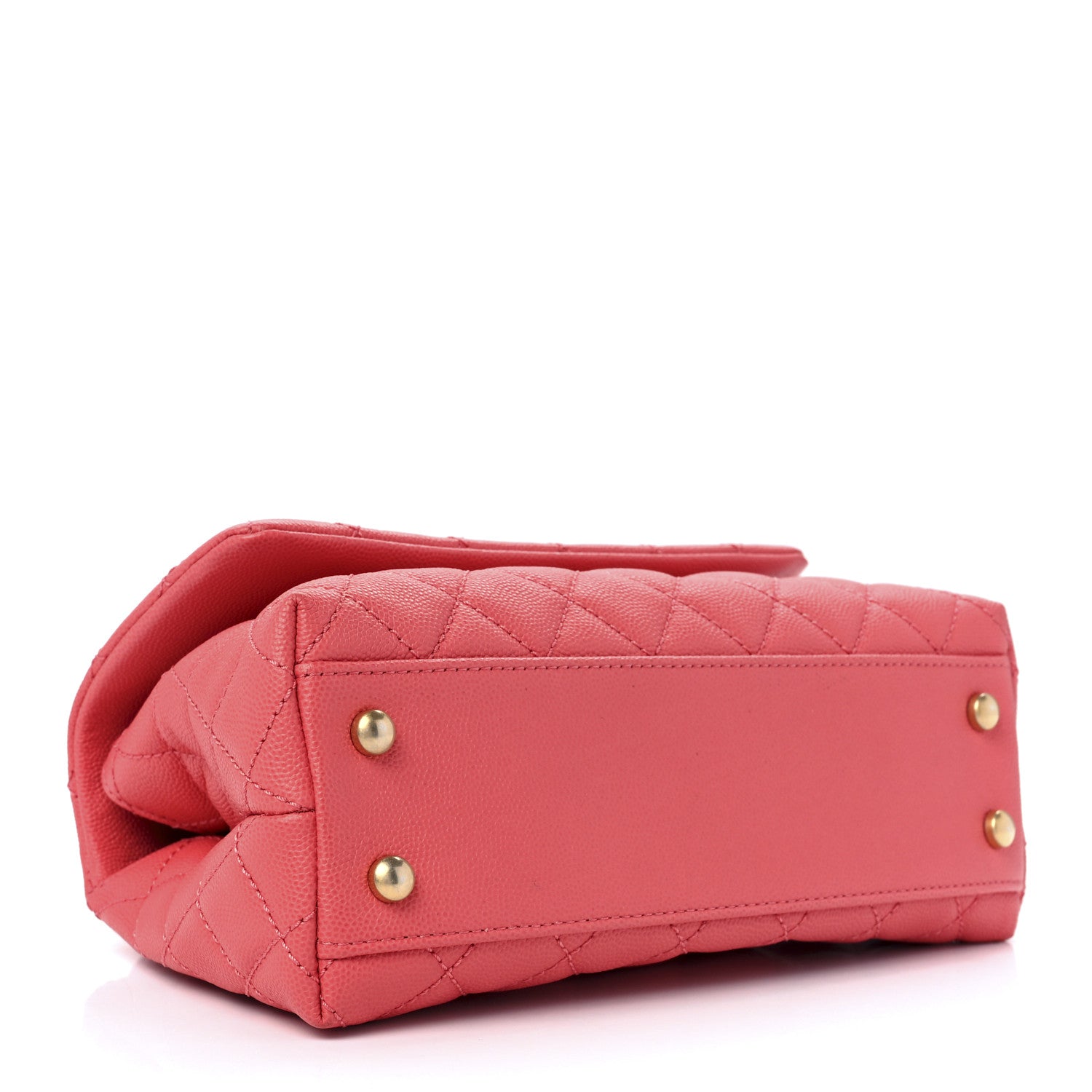 Chanel Caviar Lizard Embossed Quilted Mini Coco Handle Flap Pink 4 of 13