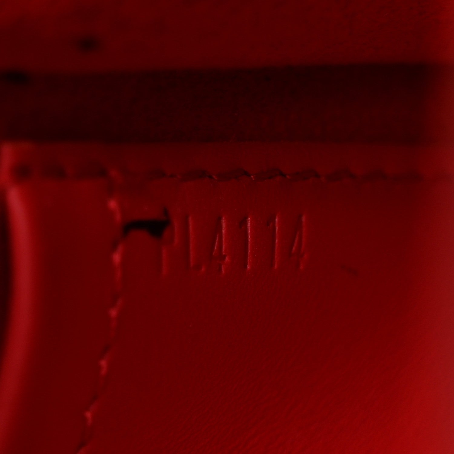 Louis Vuitton Calfskin Chain Louise MM Red 7 of 11