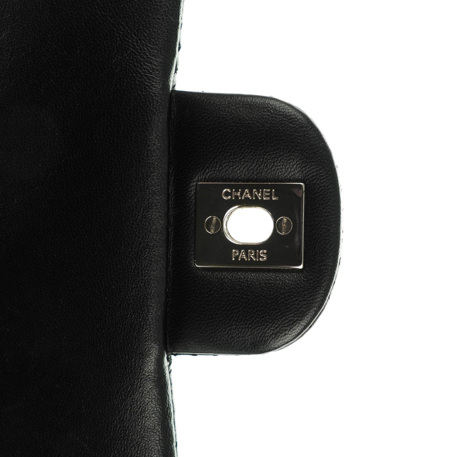 Chanel Lambskin Perforated East West Flap Black 5 of 8