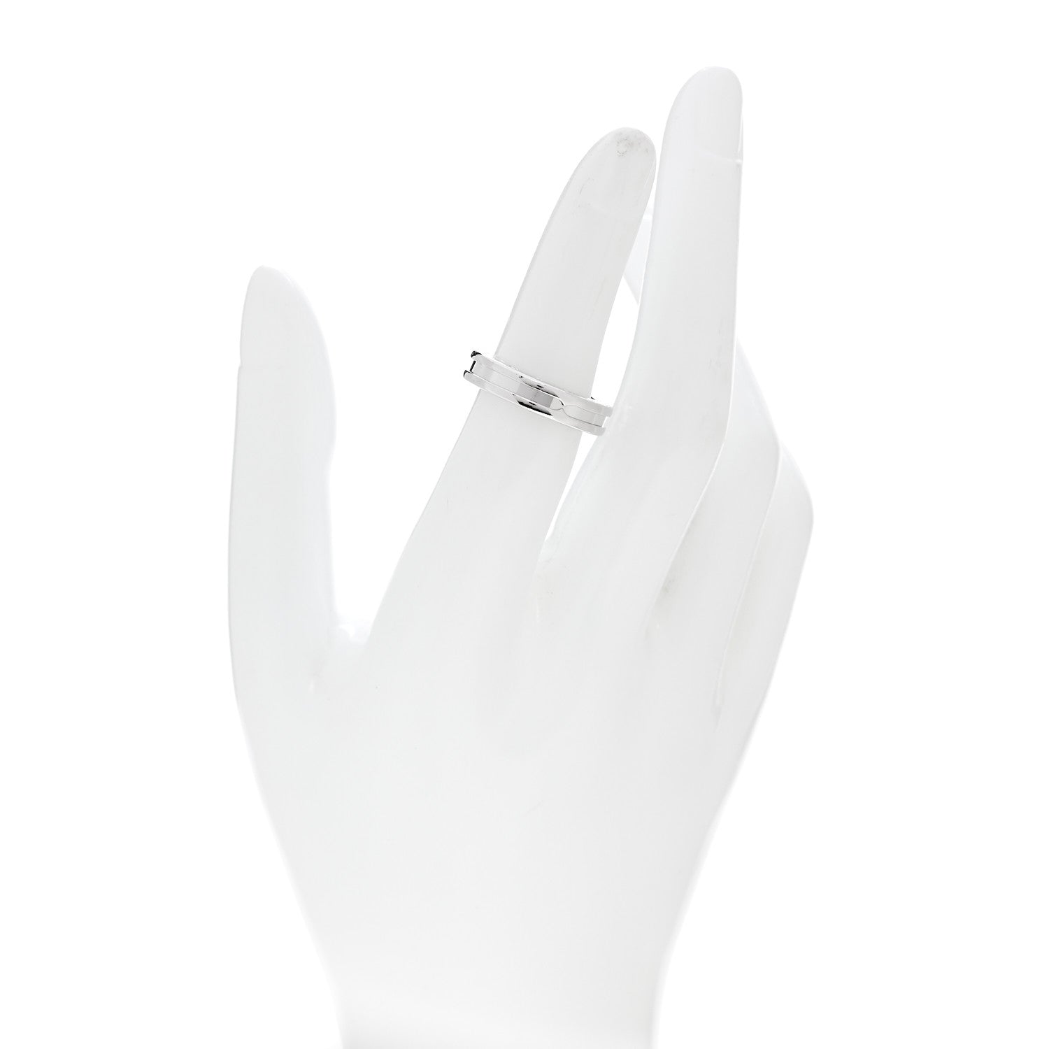 Bulgari 18K White Gold B.Zero1 One-Band Ring 51 5.75 2 of 6