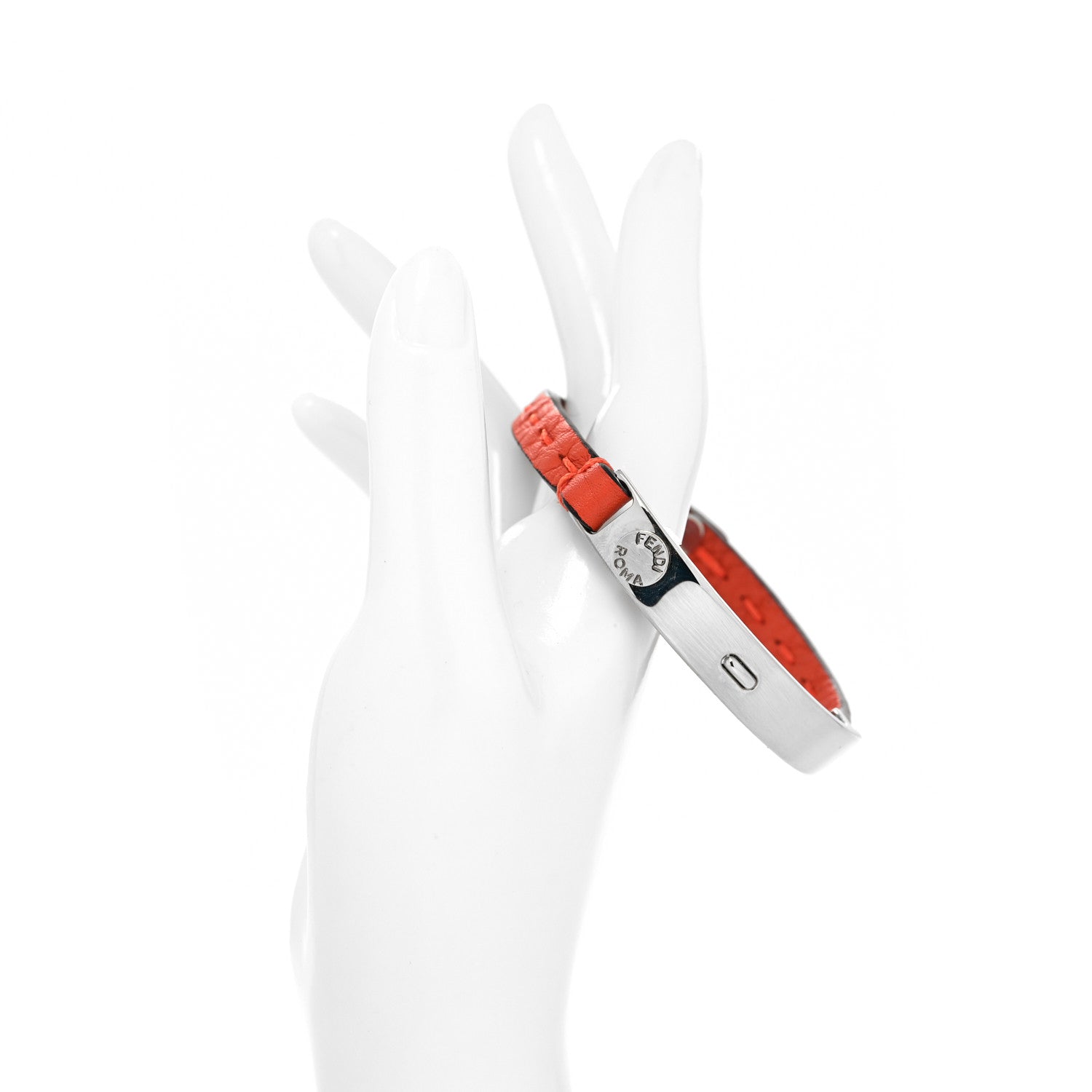 Fendi Calfskin Romano Selleria Bracelet Orange 2 of 4