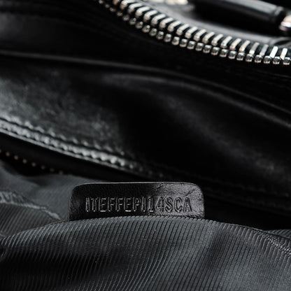 Burberry Prorsum Calfskin Studded Knight Satchel Black 7 of 7