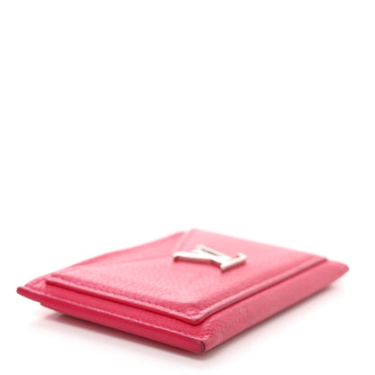 Louis Vuitton Calfskin Lockme Card Holder Hot Pink 4 of 6