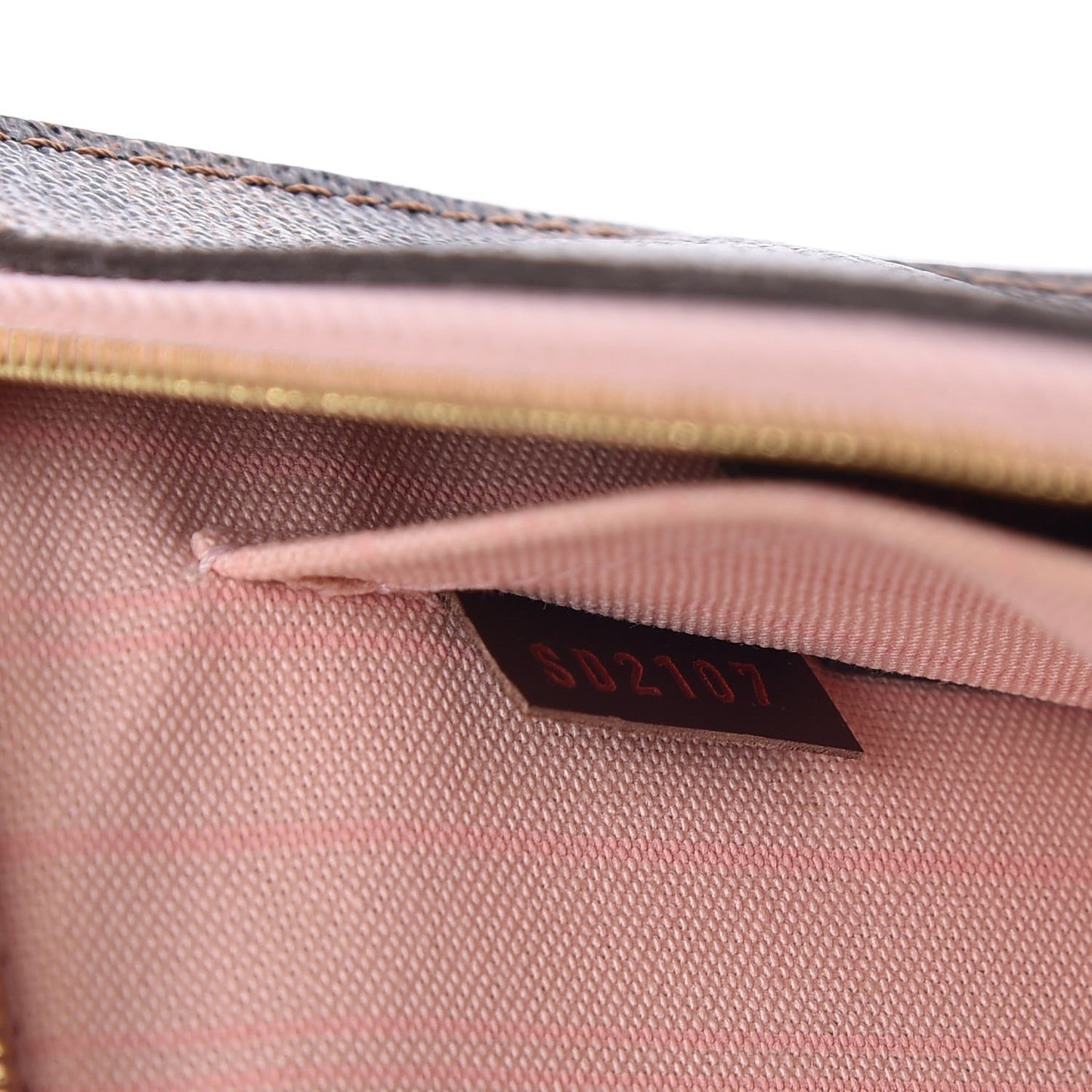 Damier Ebene Neverfull MM GM Pochette Rose Ballerine